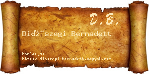 Diószegi Bernadett névjegykártya